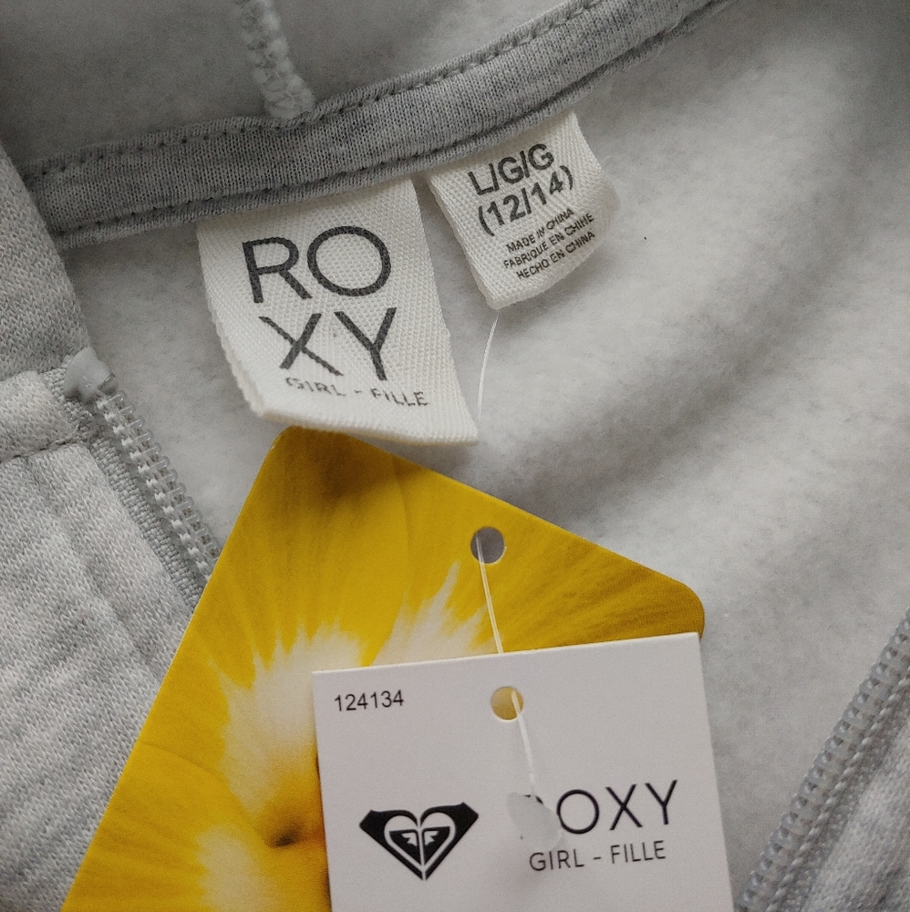 ROXY NEW girls Twin Palms Zip Hoodie Jacket - Picture 7 of 8